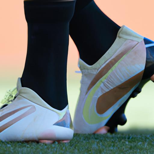 Những bàn chân của Cristiano Ronaldo trong giày đá banh.
