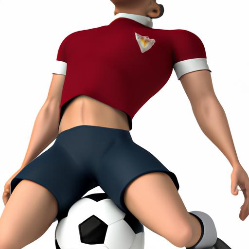 Cầu thủ bóng đá với cơ bụng 6 múi