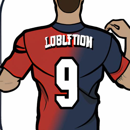 Cầu thủ tự hào khoe áo đấu đội bóng với logo đậm nét