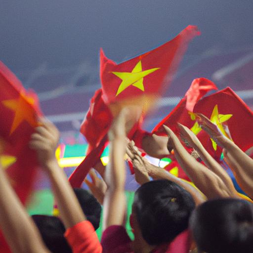 Những CĐV Việt Nam cổ vũ cho đội tuyển trong trận đấu AFF Cup