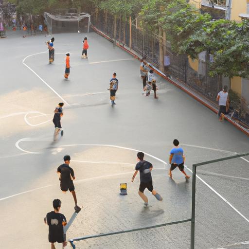 Một nhóm người thưởng thức trận đấu futsal tại Sân Bóng Trung Văn