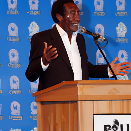 Pele phát biểu tại một sự kiện từ thiện