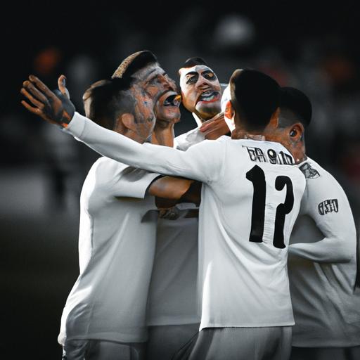 Cristiano Ronaldo ăn mừng bàn thắng cùng đồng đội